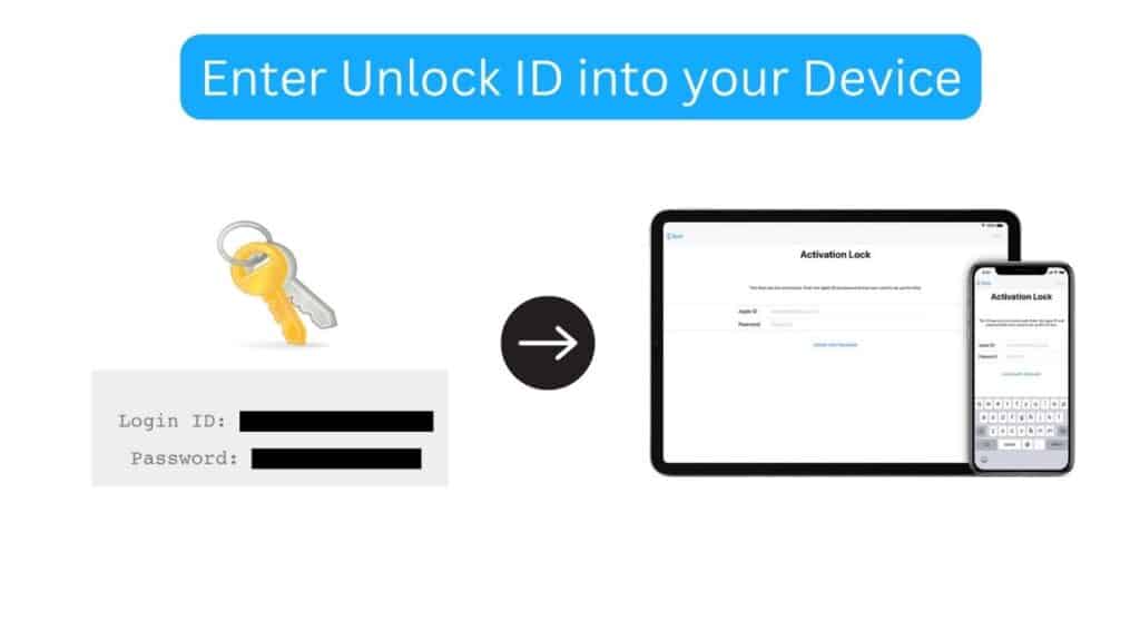 Enter the Unlock ID into your iPad