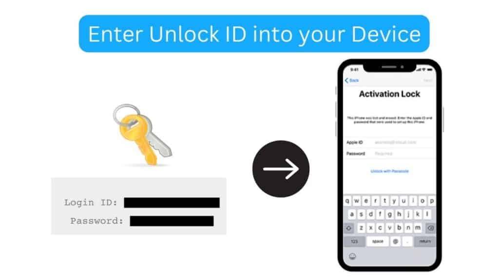 Enter the Unlock ID into your iPhone 8