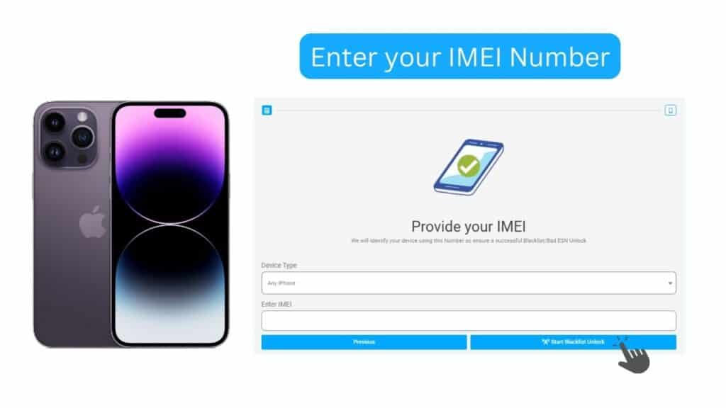 Enter your Blacklisted Phone IMEI