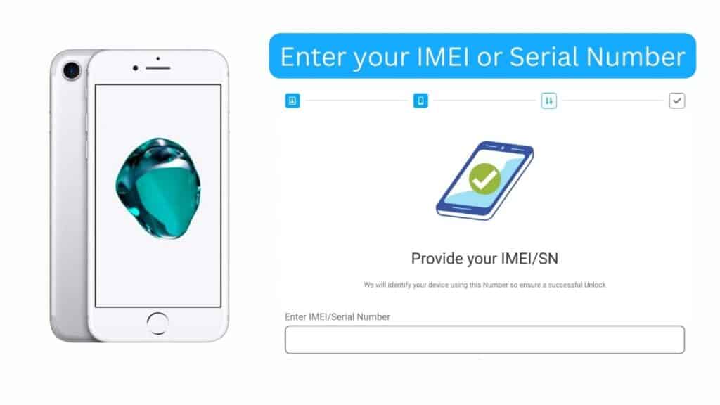 Enter your iPhone 7 IMEI