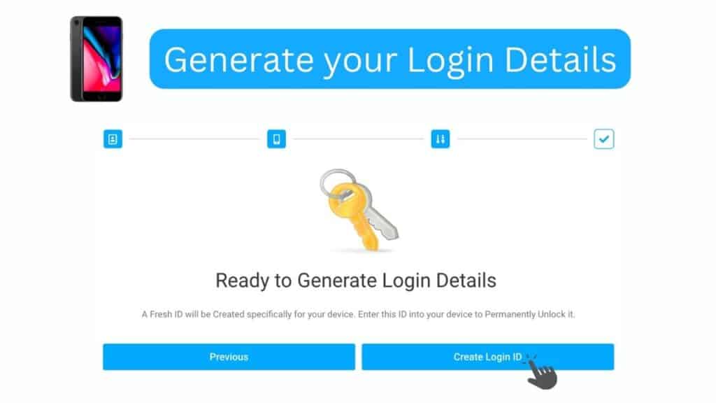 Generate Login Details for your iPhone 8
