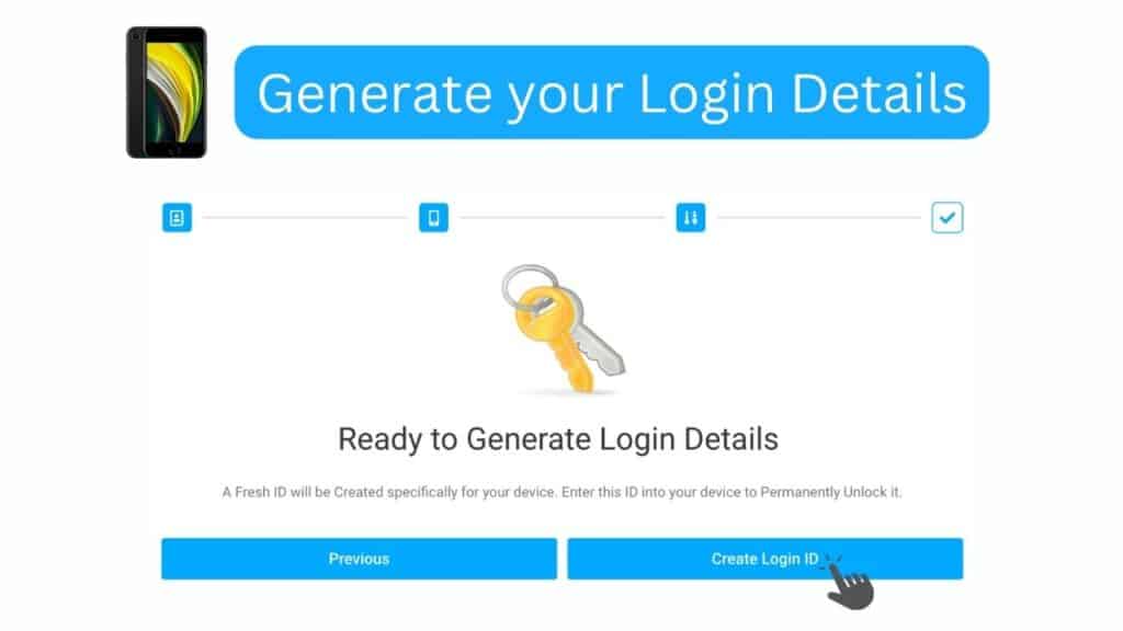 Generate Login Details for your iPhone SE 2020
