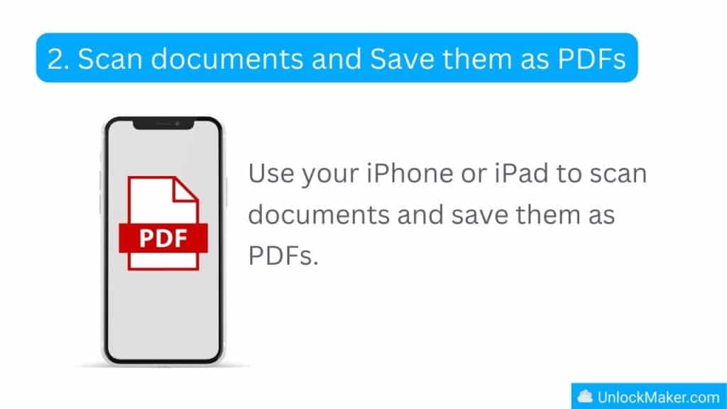 Scan documents and Save them as PDFs