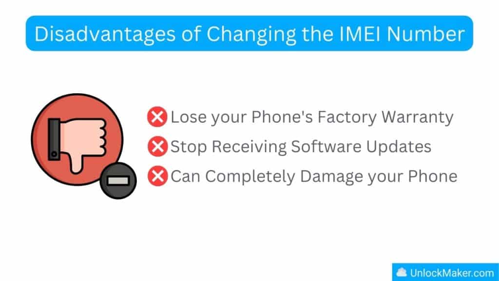 Disadvantages of Changing the IMEI Number