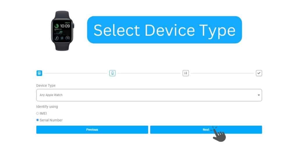 Select Any Device to Unlock your Apple Watch Locked To Owner